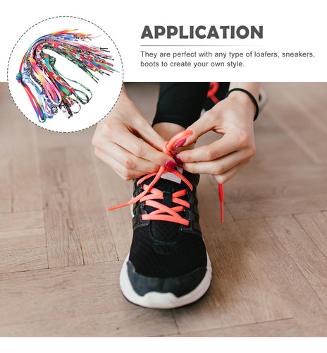 Zapatillas Informales Con Cordones Planos Y Coloridos Degrad