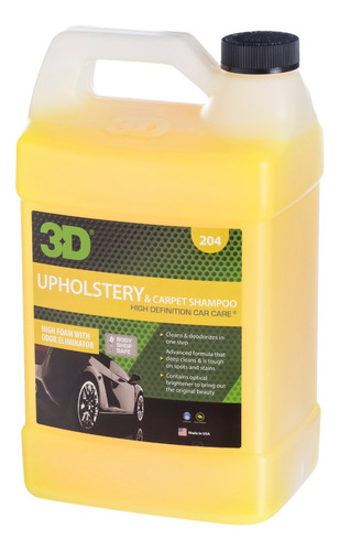 3d Upholstery Shampoo Vestiduras/alfombras Alta Espuma Galon