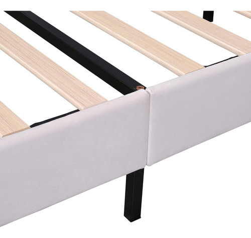 Base De Cama Tapizada De Tamaño Matrimonial Con Cabecera De