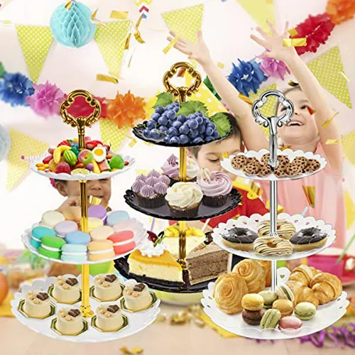 Soporte Para Cupcakes De Plástico De 3 Niveles