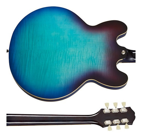 Guitarra eléctrica Epiphone Inspired by Gibson ES-335 Figured de arce blueberry burst brillante con diapasón de laurel indio