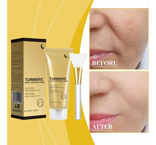 Mascarilla Exfoliante K Turmeric Que Envuelve Durante La Noc
