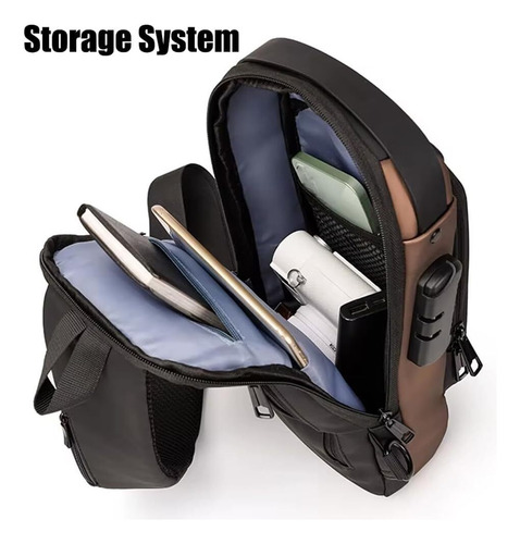 Antirrobo,bandolera,bolso Con Carga Usb,para Desplazamientos