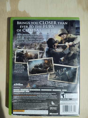 Call Of Duty 3 Xbox360 (Usado)