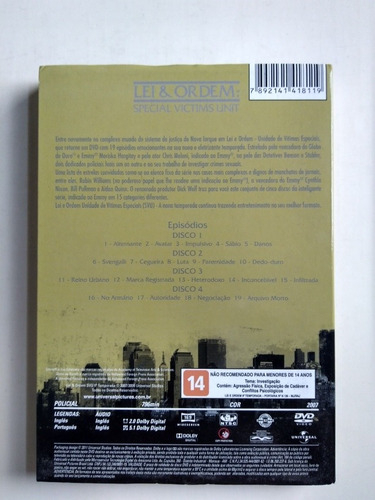Dvd Lei & Ordem Unidade De Vítimas Especiais Nona Temporada