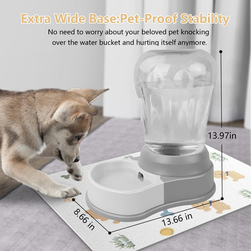 Dispensador Automático De Agua Para Perros 6l Gris Mmg