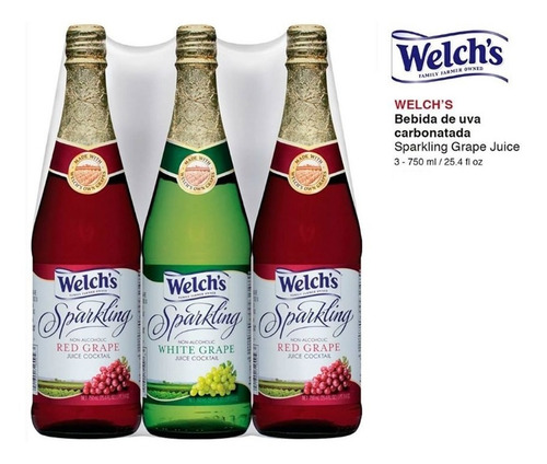 Welchs Jugo Uva  Espumante 3pk/750ml