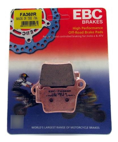 Pastilla Freno Trasera Husqvarna Fc 350 14-18  Ebc Fa368r