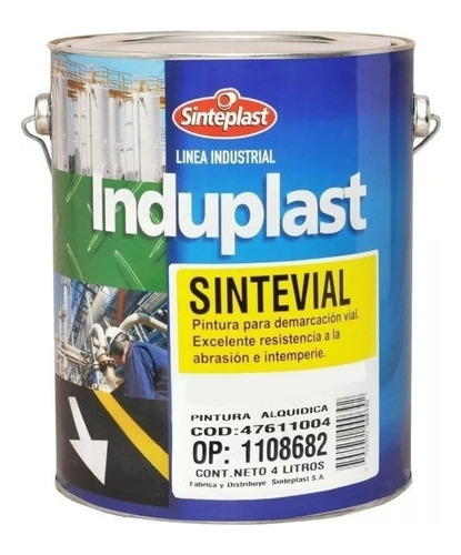 Pintura Demarcacion Vial Sinteplast Blanca 1l Pintumm