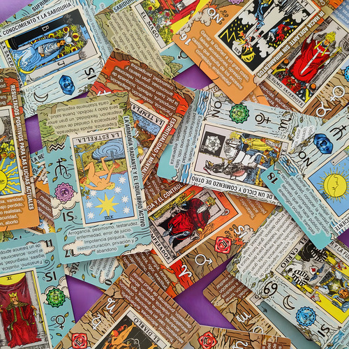 Tarot En Español, Baraja Cartas De Tarot De Aprendizaje, No Necesita Libro Guía, Lectura Fácil Y Rápida Con Significados