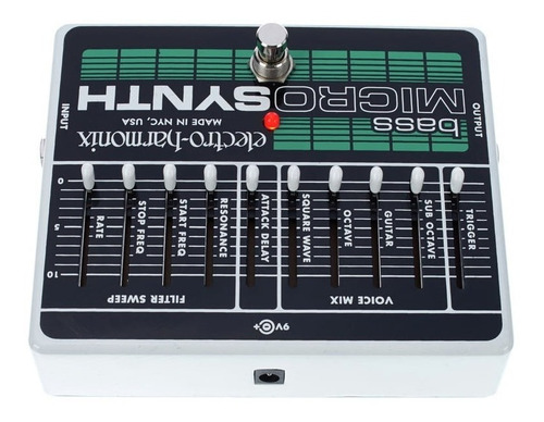 Pedal de efecto Electro-Harmonix Bass Micro Synth blanco