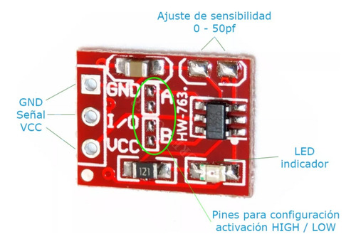 50 Unidades Sensor Boton Táctil Ttp223 Touch Arduino Sgk