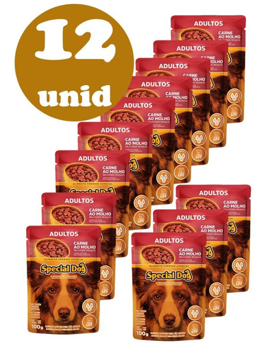 Sachet/pate Special Dog Adulto Carne X 12 Unidades