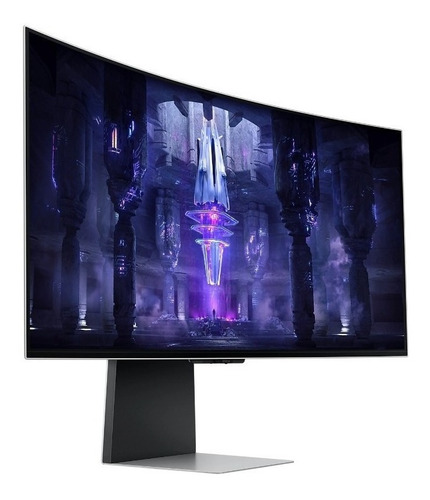 Imagen 2 de 3 de Monitor gamer curvo Samsung Odyssey OLED G8 S34BG85 LCD 34" plateado 100V/240V