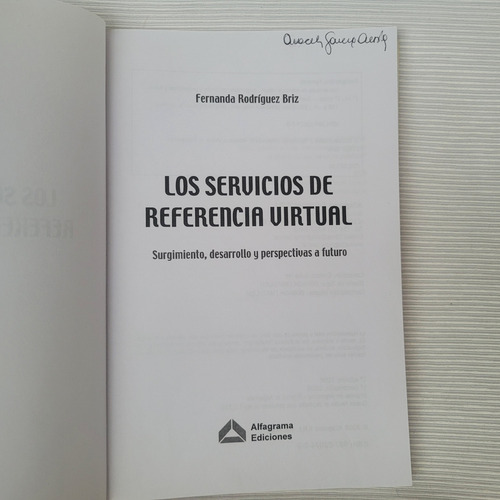 Servicio De Referencia Virtual Fernanda Ruiz Briz Alfagrama (Usado)