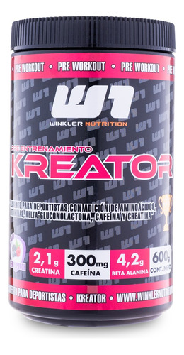 Pre Entreno Kreator 600 Grs. Winkler Nutrition Berry Punch