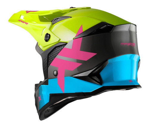 Capacete Moto Mattos Racing Atomic Icon Rosa Fluor @# Tamanho do capacete 62
