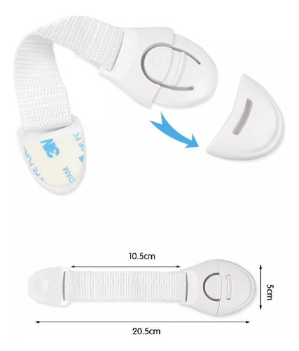 10 Trava De Gaveta Armário Porta Segurança Proteção Bebe Kit