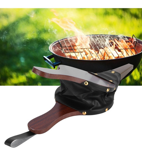 Soplador De Aire De Barbacoa De Madera De Fuelle De Chimenea