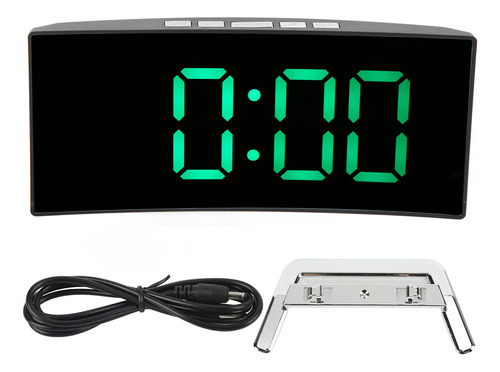 Reloj Led Verde, Despertador Digital, Sensor De Luz Intelige