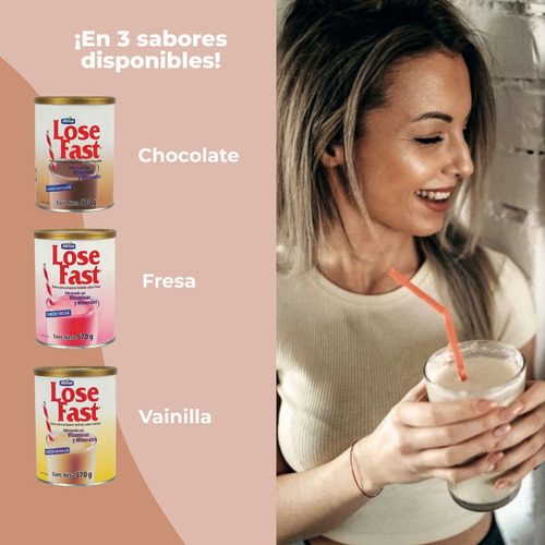Malteada Para Bajar De Peso Allnat Lose Fast Chocolate