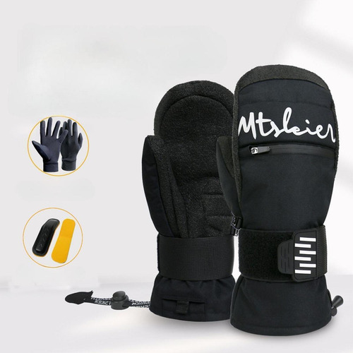 Guantes De Esquí De Invierno Guantes De Snowboard Negro L
