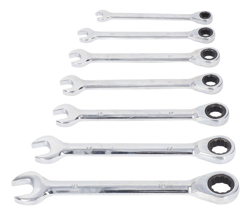 Juego De Llaves De Cabeza Fija Ratchet Spanner, 7 Piezas, Pa