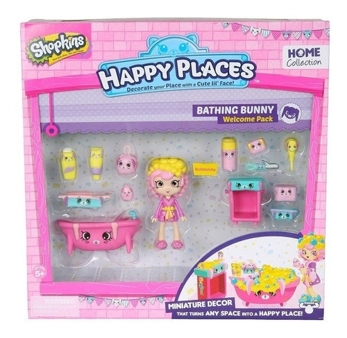 Shopkins Bathing Bunny Conjunto De Baño Habitacion Y Muñeca