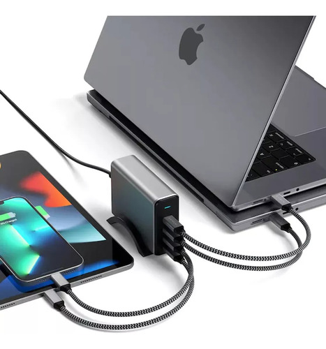 Cargador Macbook Universal Usb-c 4 Puertos 165w Satechi