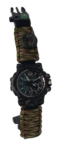 Reloj De Supervivencia Táctico Paracord Brúju Silbato 7 En