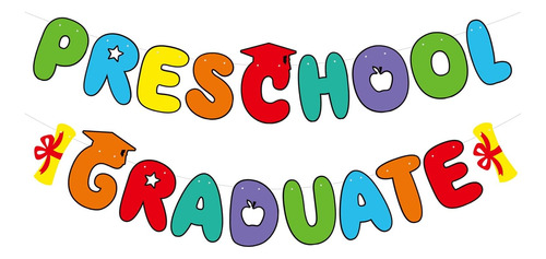 Yquqwn, Colorido Cartel De Graduación Preescolar 2023, Sin B