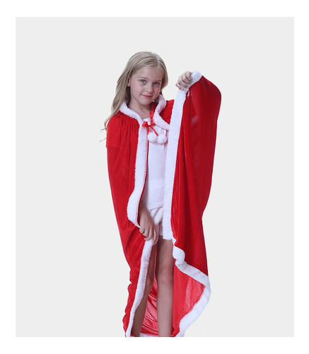 Imagen 3 de 5 de Capa De Fiesta De Navidad Para , Capa Roja Con