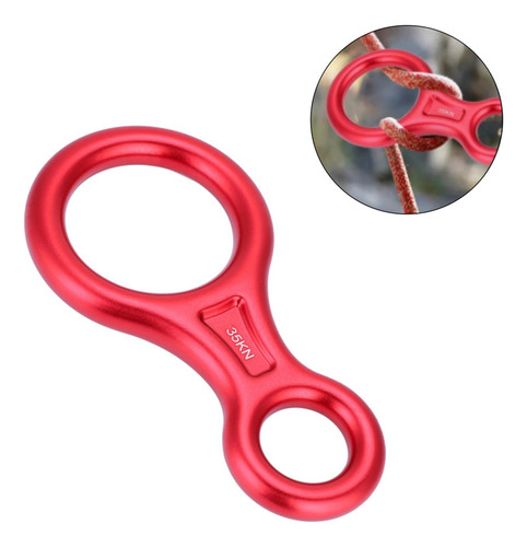 Mosquetón Generic Climbing Rappel 8 Rojo 124g Aluminio