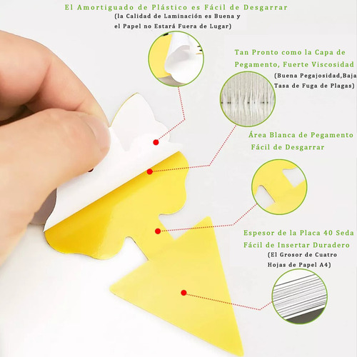 60pcs Trampa Pegajosa Insectos Control Plagas Atrapa Moscas