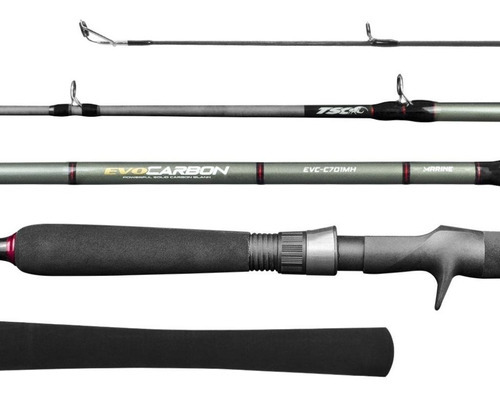 Vara Marine Evocarbon Evc C701mh 2,13m 15-30lb P/ Carretilha