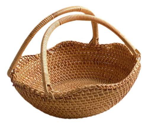 Cesta De Cesta De Vime Cesta De Colheita De Morangos Ao Ar