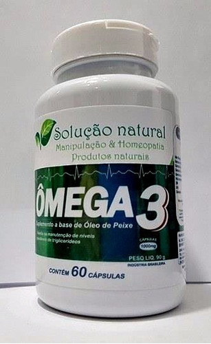 Ômega 3 - Óleo De Peixe 1000mg 60 Cápsulas - Solução Natural