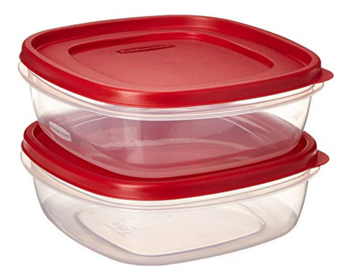 Contenedores para almacenamiento Rubbermaid pack 2 color rojo
