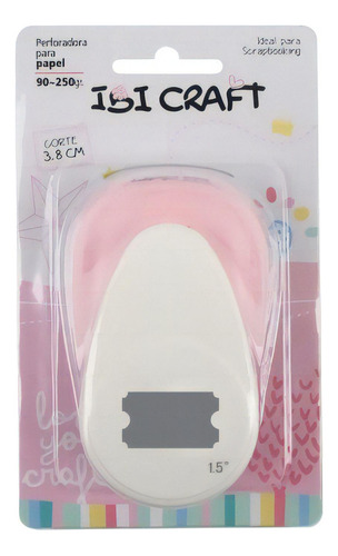Perforadora Ibi Craft Troquela Forma De Ticket 38mm H/300gr Color Blanco