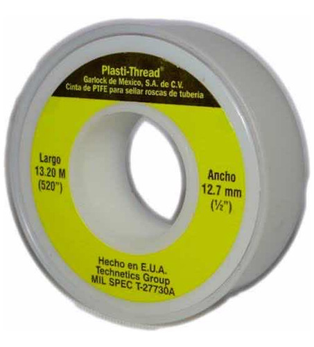 Cinta Teflon Ptfe Garlock 1/2 X 520 10 Pzs