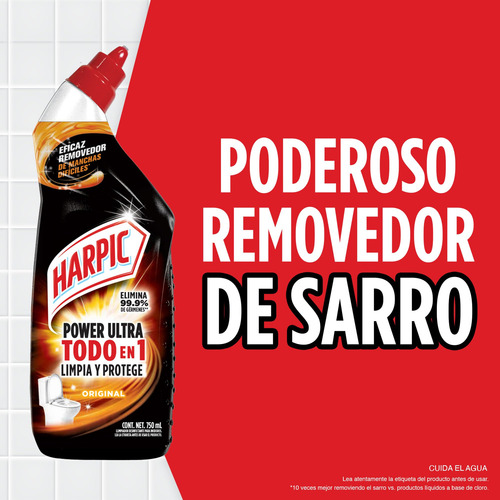 Harpic Power Ultra Original 3 Piezas 750 Ml