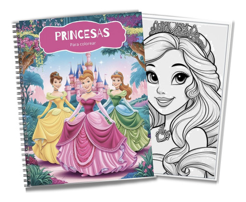 Kit Princesas Para Colorear | 28 Páginas Pdf Descargable