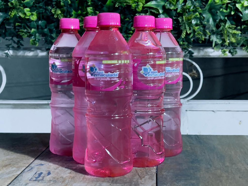 Agua Inmaculada, 25 Botellas Rosa 500 Ml Con Agua.