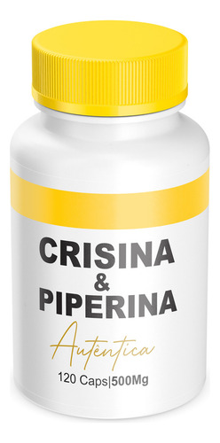 Crisina 500 mg + Piperina 15 mg más masa muscular 60 cápsulas sabor sin sabor