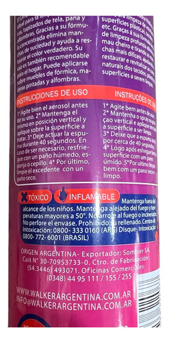 Limpia Tapizados Espuma Cuero Tela Pana Alfombra Auto Camion