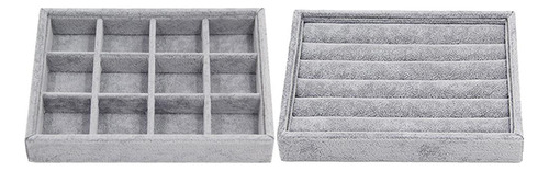 2x Caja De Exhibición De Brazalete De Bandeja Pendiente