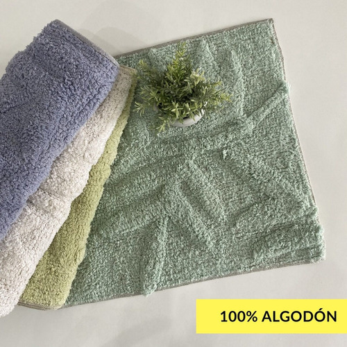 Alfombra De Baño Algodón 50x80 Cm Decorinter Color Salmón