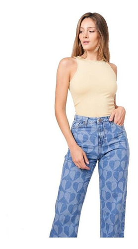 Imagen 1 de 1 de Top Algodon Con Lycra Santino Liso | Vov Jeans (12554)