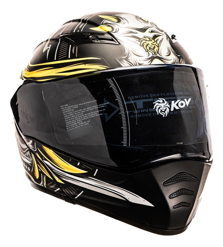 Casco Estelar Samurai Ng Abatible Para Moto Con Luz Stop Kov