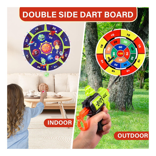 Juego De Tiro De Tablero De Dardos De Luz De Doble Cara Para